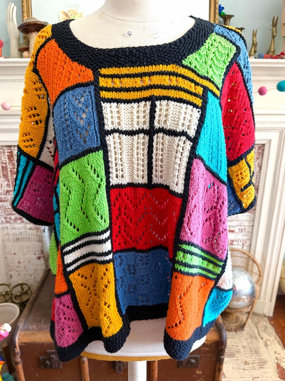 Vintage color block sweater